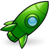 Dark green rocket